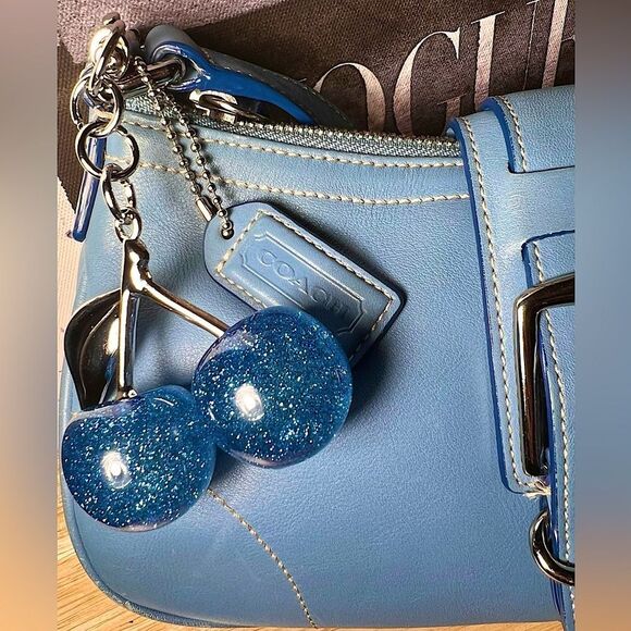 COACH 🩵Rare & HTF Vintage Hampton Demi Crossbody Bag Glacier Blue 🩵👜 - Picture 3 of 11